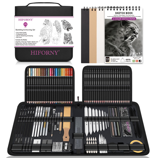 Charcoal Drawing Set Compressed Hard (12) product photo